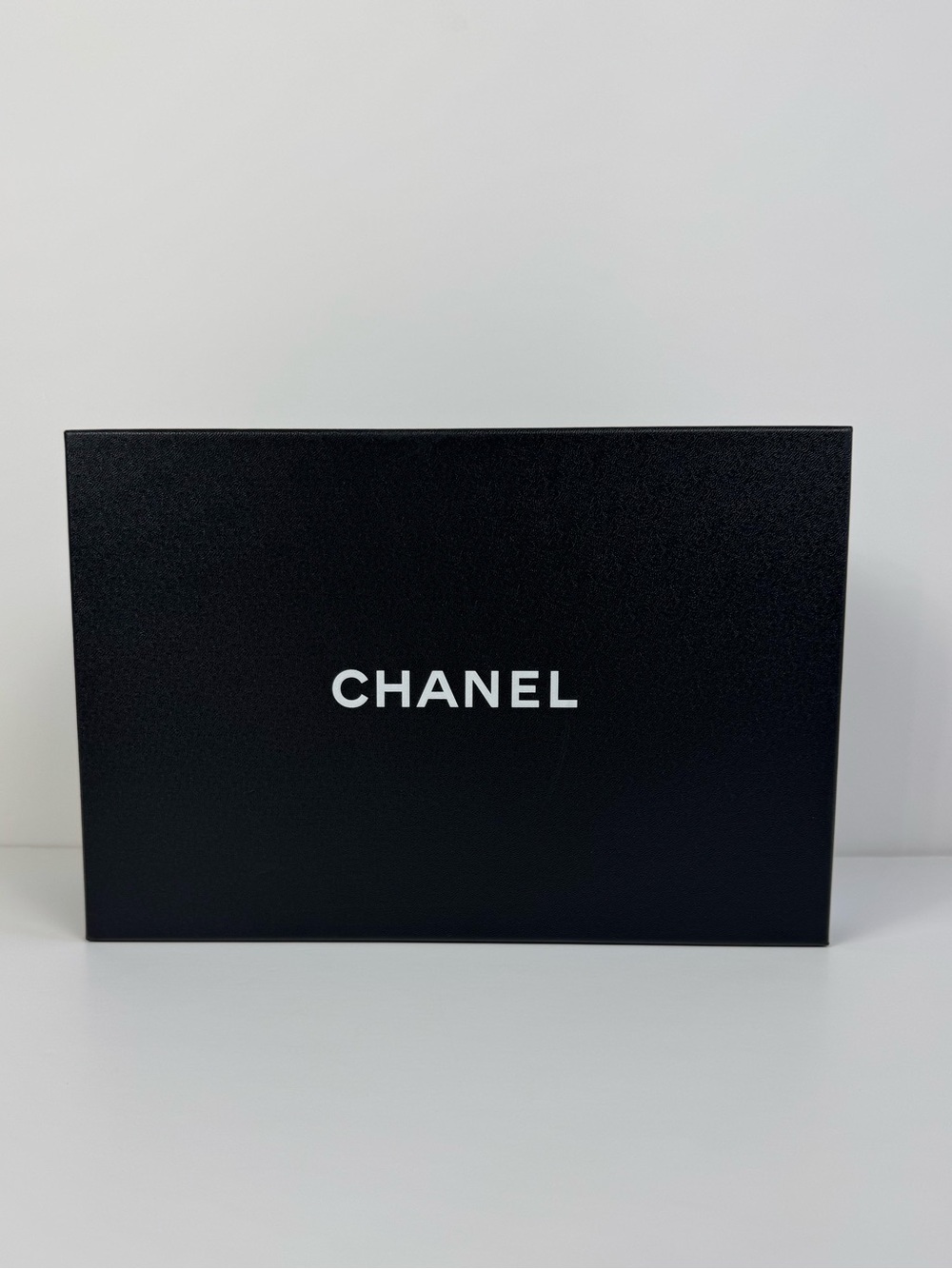 CHANEL Empty Gift Shoes Box Storage Cardboard Black 8" x 12" x 4"